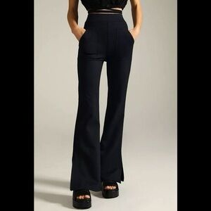 Anthropologie Maeve Split Hem Flare Pants
